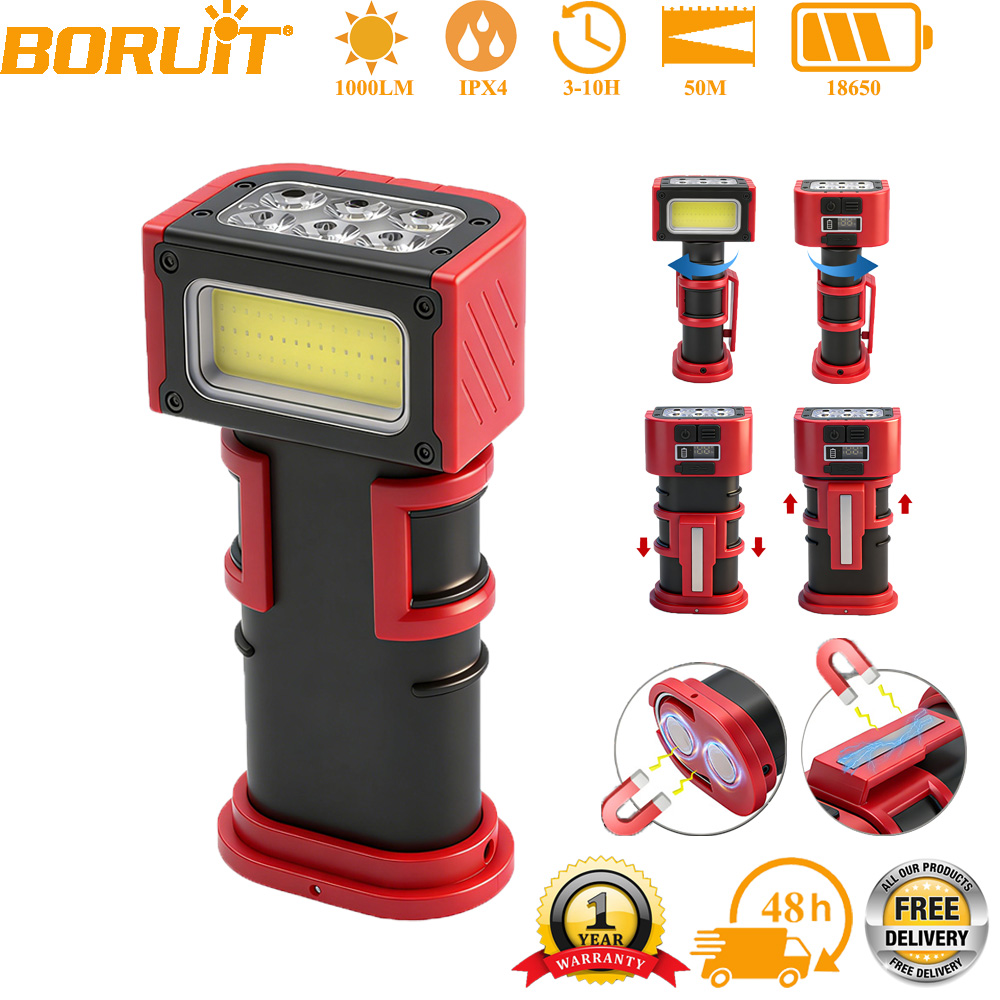 Cycling To Work - BORUiT COB LED Arbeitsleuchte 1000LM Typ-C