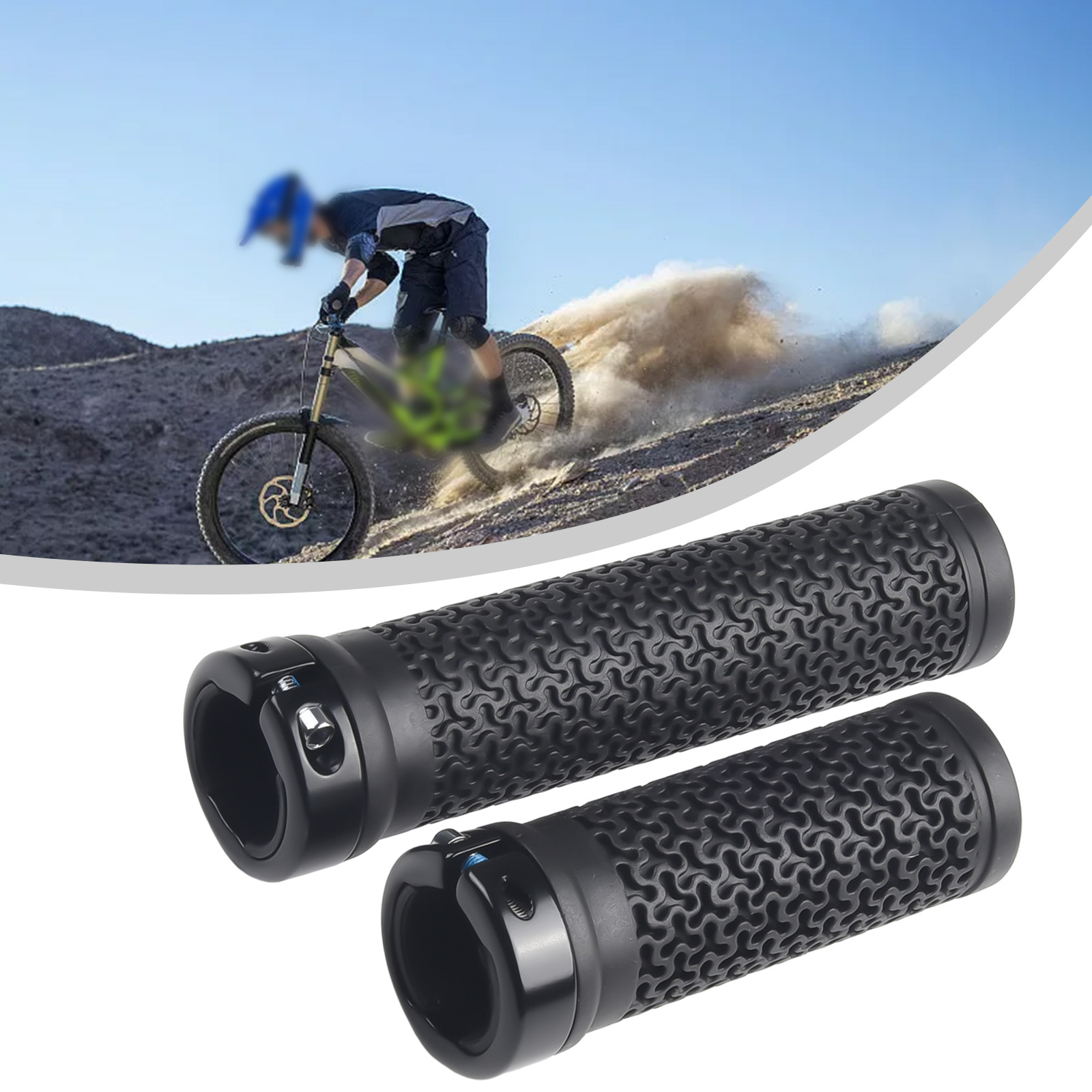Commuter Bike Lock - 1 Paar Fahrradgriffe aus weichem Gummi,