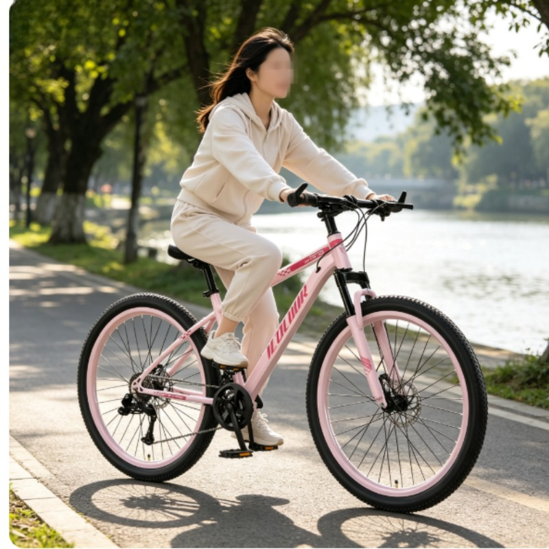 Cycling Commute Speed - 24-Zoll-Mountainbike für Erwachsene mit Stoßdämpfung, Straßenfahrrad