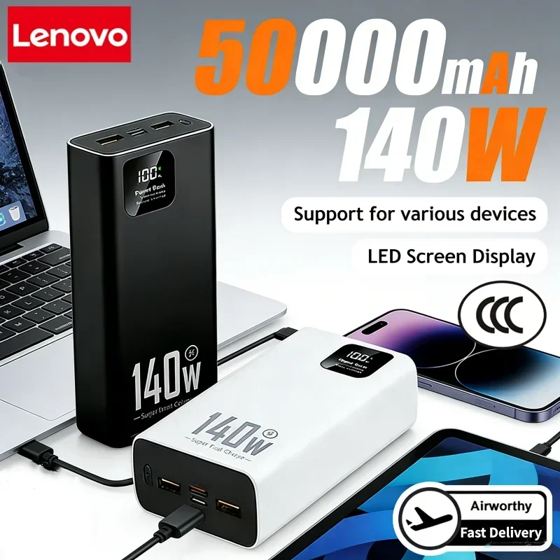 Usb Charger Dynamo - Lenovo 140W 500000mAh Powerbank mit ultrahoher
