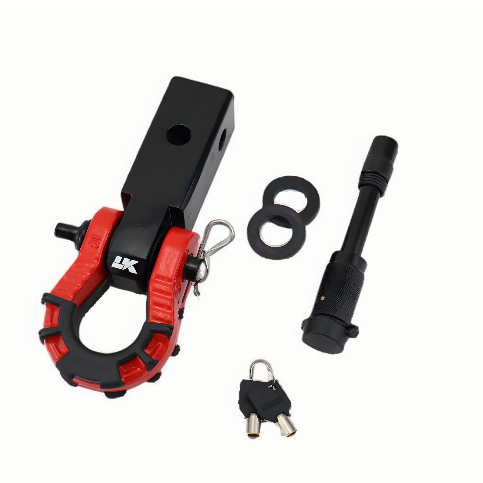U Lock Heavy Duty - 1Set 8T D-Ring-Schäkel mit Anhängerkupplung, Sicherungsstift,