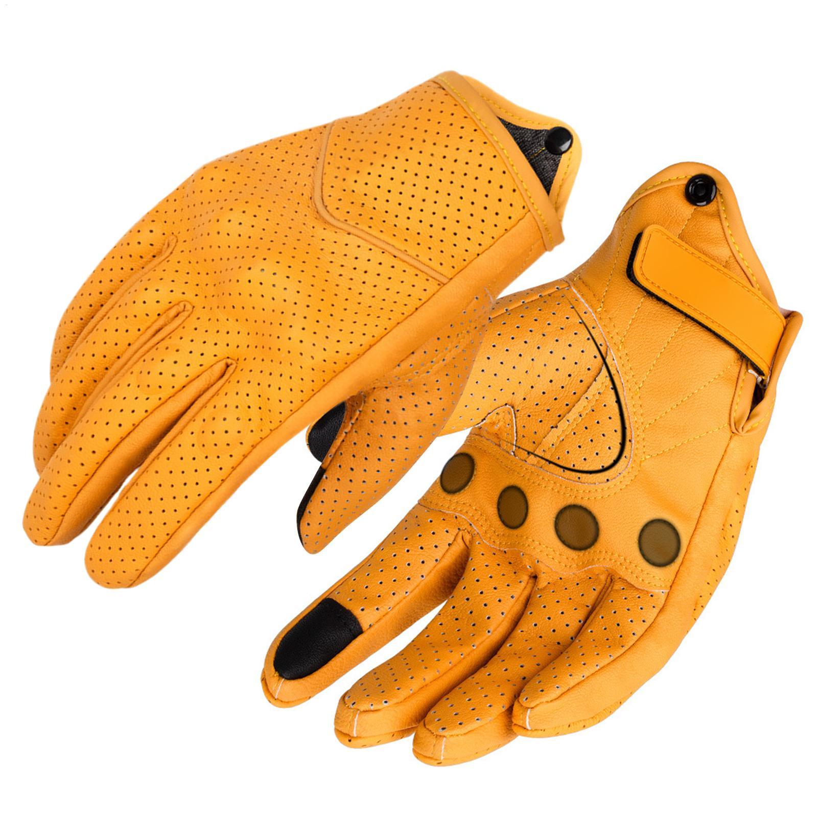 Cycling In City - Motorrad-Retro-Handschuhe, atmungsaktive Rennhandschuhe, Motorrad-Fahrhandschutz, Fahrradhandschuhe, Touchscreen-kompatibel,
