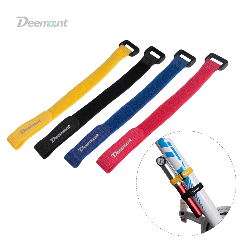 Bike Pump Frame Mount - Deemount 4PCS Fahrrad Nylon Klettband Selbstklebender