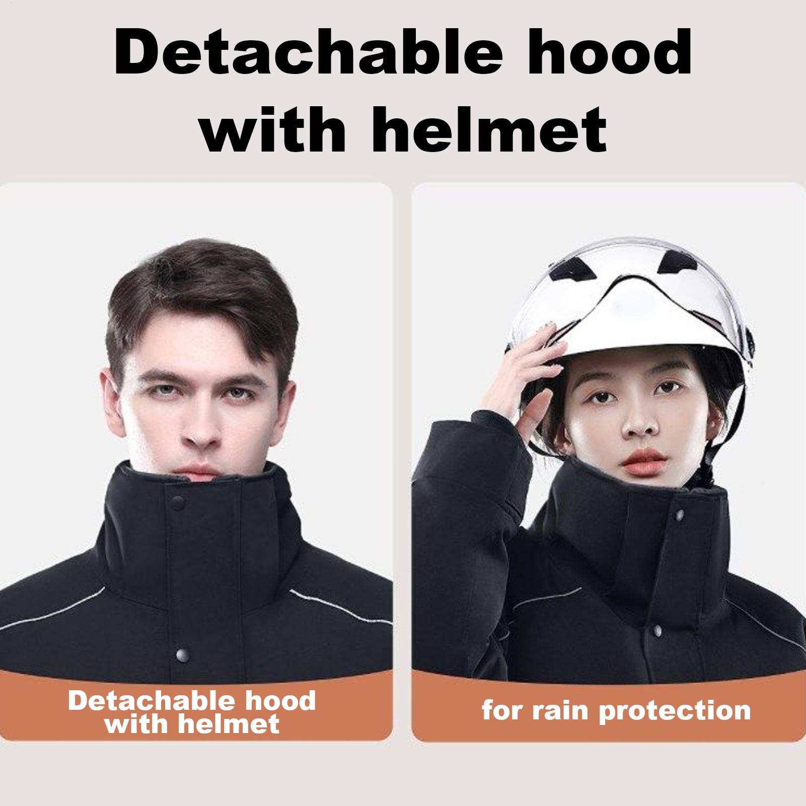 Cycling Commute Jacket - Motorrad-Winterjacke, 4 Taschen, warme Kleidung mit