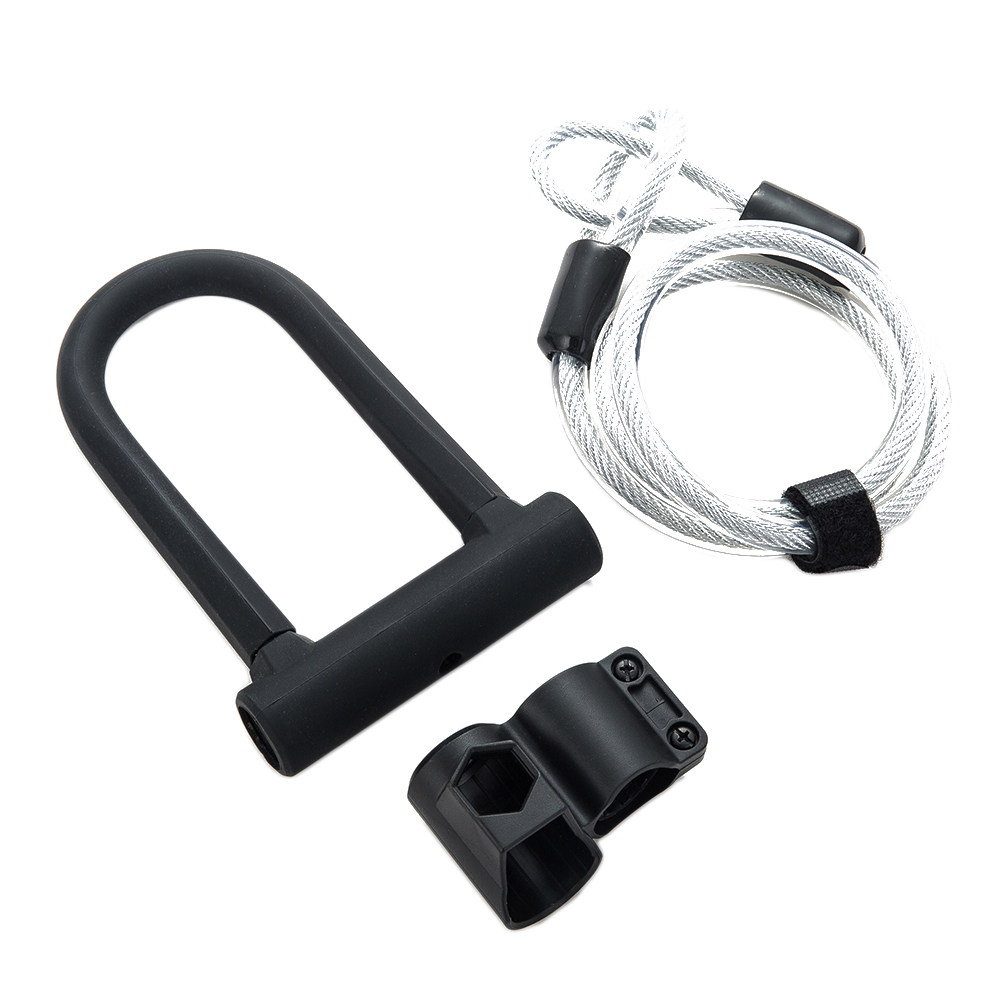 U Lock Heavy Duty - Robustes schwarzes Fahrrad-U-Schloss, sicheres Diebstahlschutz-Kettenschloss, leicht,