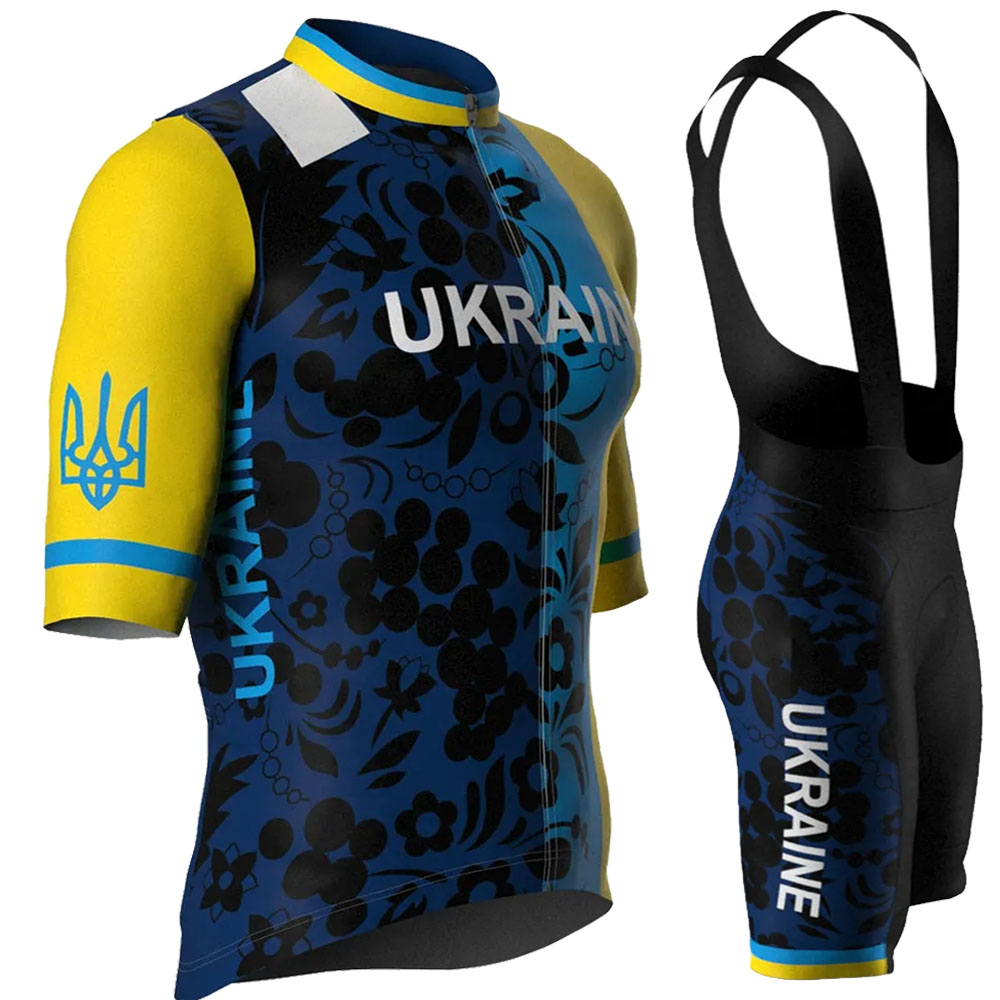 Cycling Community - Ukraine Nationalmannschaft 2026 Radsport-Trikot-Set Sommer-Fahrradbekleidung Rennrad-Shirts