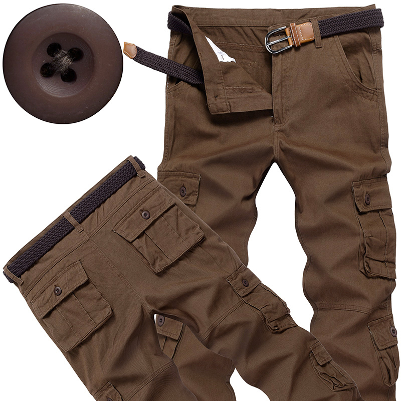 Cycling To Work - Herren Taktische Cargohose Baumwolle Casual Outdoor
