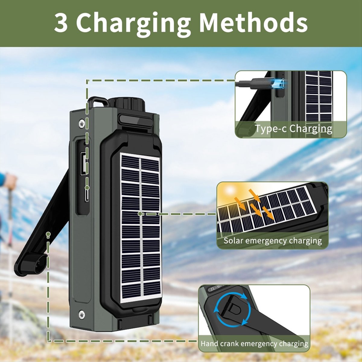 A26Z Tragbares Solarradio, Not – Usb Charger Dynamo Bewertung und Preis