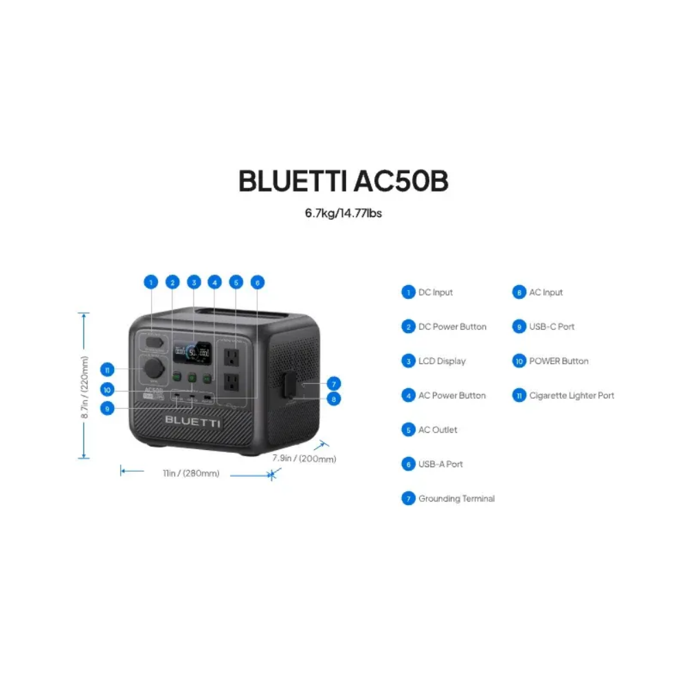BLUETTI AC50B Tragbare Powerst – Usb Charger Dynamo Bewertung und Preis